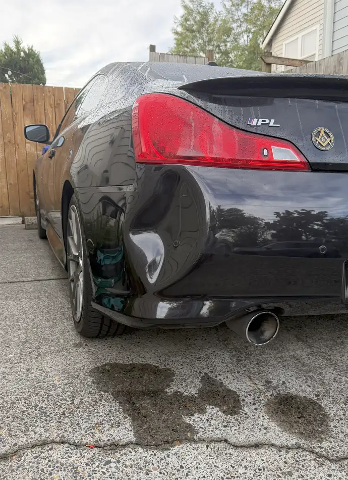 Before bumper dent repair